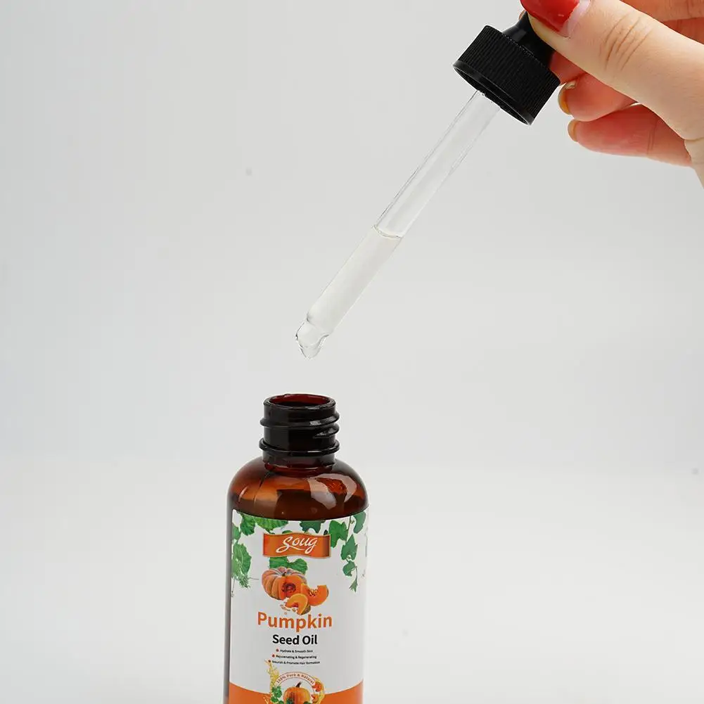 60ml Enhance Pumpkin Seed Oil Nourishing Care Dry Repair Damaged Health Hair Scalp Massage Cracked Hair Care 6