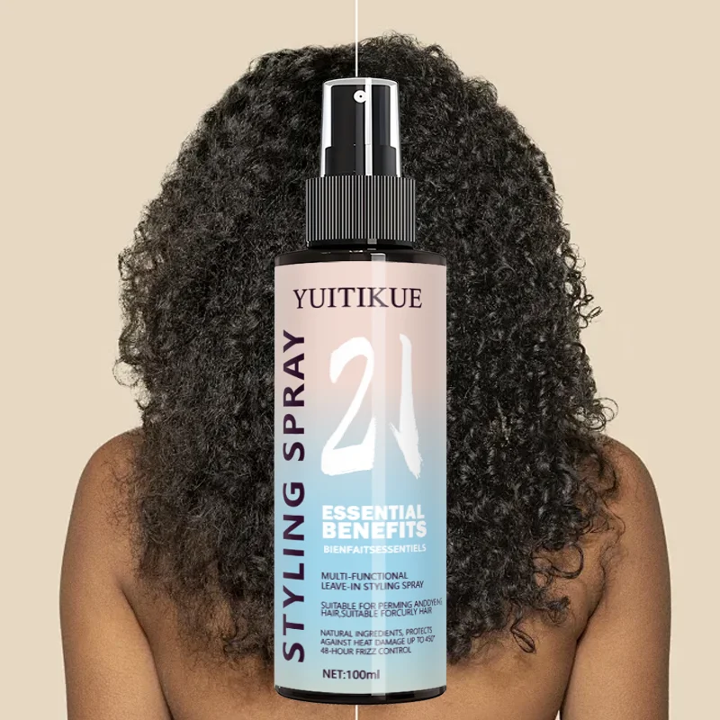YUITIKUE 21 Essential Benefits Styling Spray | Multi-Functional Leave-In, Heat Protect & Frizz Control 100ml 2
