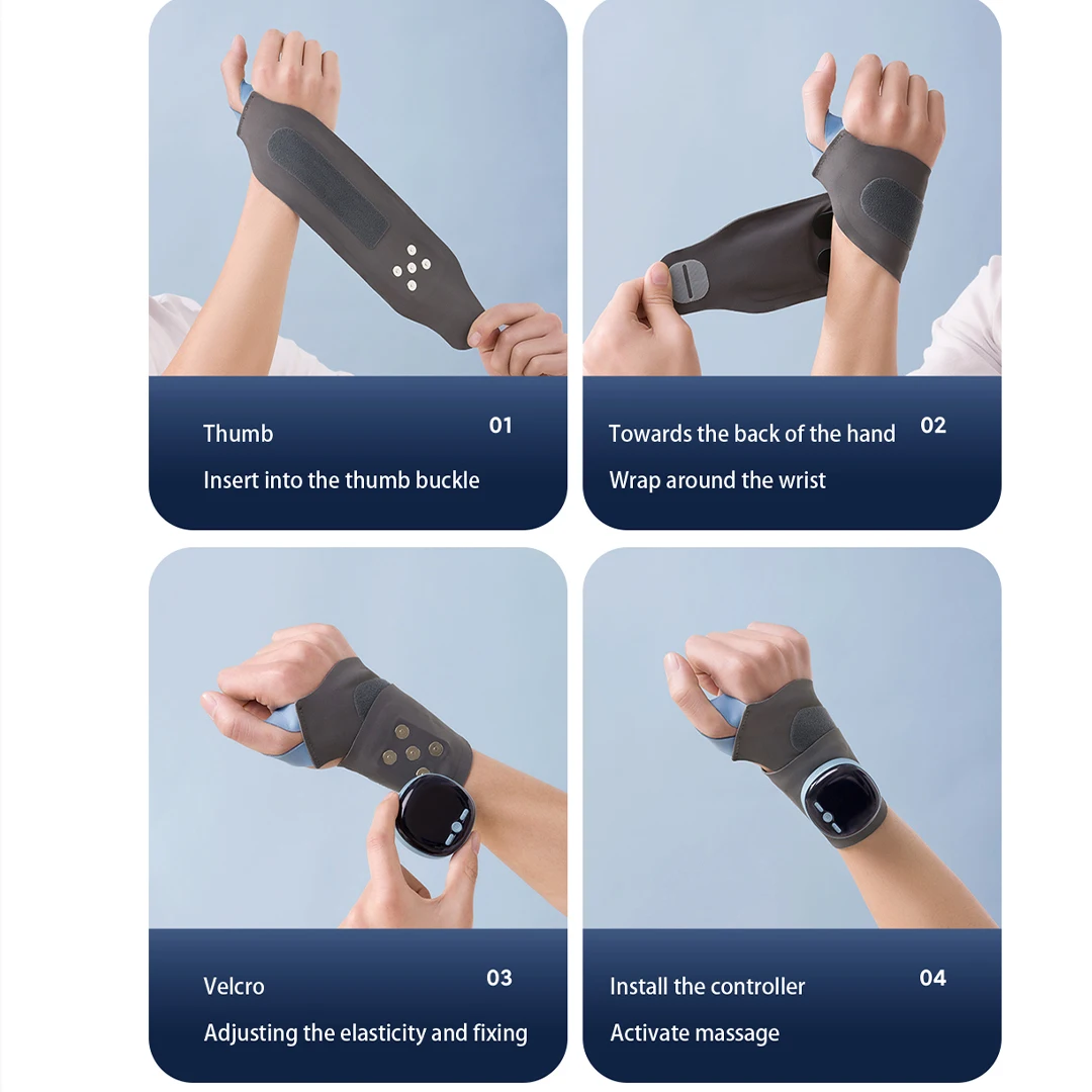 EMS Wrist Massager with Heat – Electric Muscle Stimulator for Carpal Tunnel & Wrist Pain, Portable Rechargeable Device 5