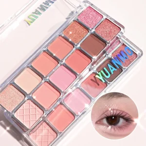 12-Color Glitter Eyeshadow Palette Low Saturation Matte Eyeshadow Palette Long Lasting Eye Shadow Makeup Glitter Matte Finishes 1