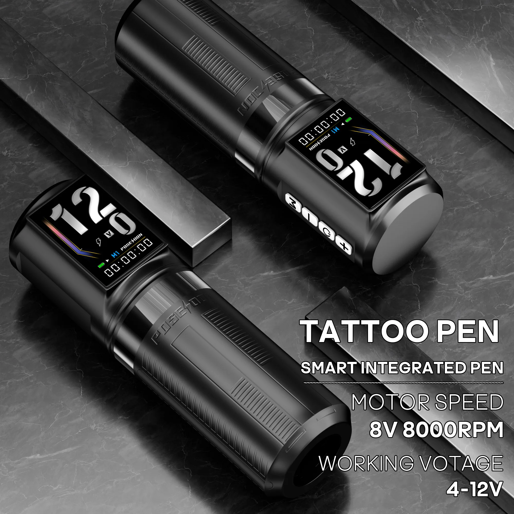 Tattoo Kit POSEIDON V5 Tattoo Pen Kit For Permanent Makeup Tattoo Machine Kit Wireless Professional HM163 Tattoo Gun Kit 3