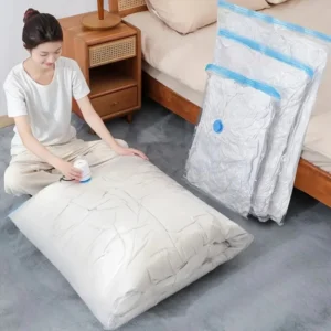 Vacuum Bags for Storing Clothes Organizer Compression Packing Cubes Travel Vacuum Sealer Bags With Hand Pump for Blanket Clothes 1