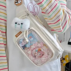 Kawaii Japanese Y2K Chest Bag Women Lolita Cute Crossbody Bag Girls Transparent Itabag Purses and Handbags Waist Ita Bag 1
