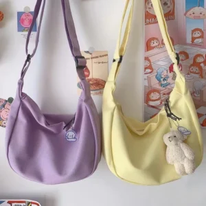 Shoulder Bags Women Solid Harajuku All-Match Simple Multifunction Handbags Large Capacity Crossbody Bags For Women Teens Purse 1