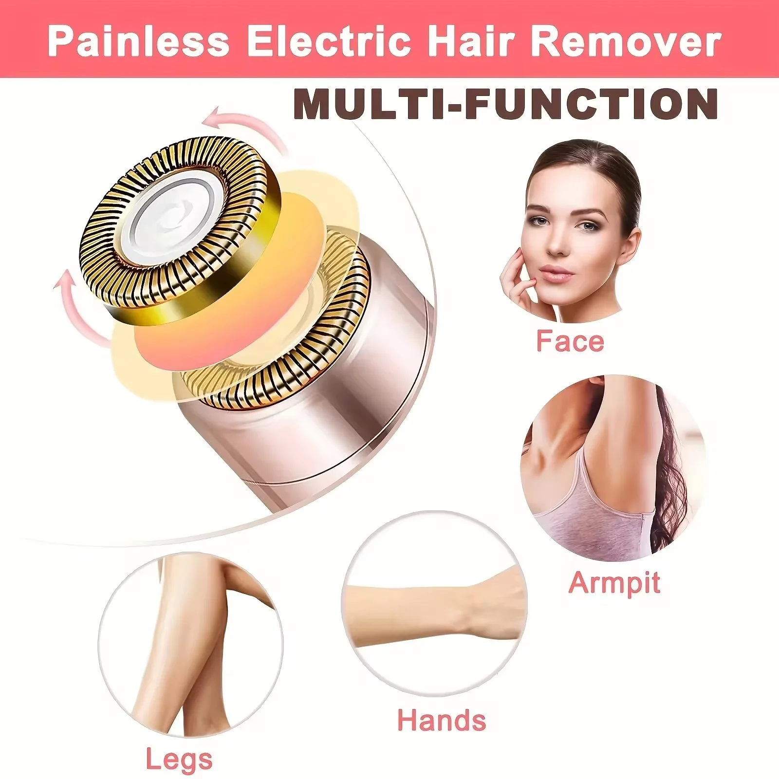 1-Pack Women Electric Lipstick Shaped Portable Trimmer Painless Effective Facial Hair Removal for Shaving Beauty Shaver Tool 2