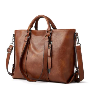Work handbag 14inch retro PU leather and multi pocket design, suitable for office computer bag for daily use during 1