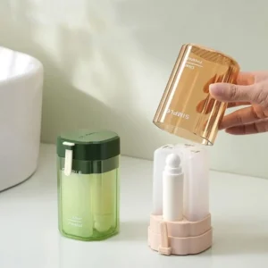 Plastic 4 in 1 Travel Bottle Set Detachable Leak-proof Travel Toothbrush Cup Refillable Space Saving Liquid Dispenser Bottle 1