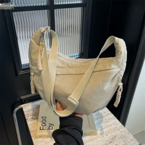 Women Casual Nylon Crossbody Bag Adjustable Wide Strap Lightweight Crescent Shoulder Bag Multi Color Daily Shopp Travel Outdoor 1