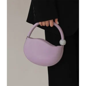Senior Sense Women Hand Bag 2023 New Fashionable Niche Design Bag Casual Simple Solid Color Sweet Shoulder Crossbody Bag 1