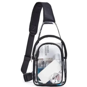 Casual Clear Chest Bag Women Men Waterproof Transparent PVC Crossbody Travel Pouch Outdoor Sports Phone Sling Shoulder Bag 1
