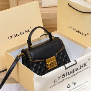 Women's handbag, genuine diamond grid handbag, women's 2023 new autumn/winter high-end designer crossbody shoulder bag 1