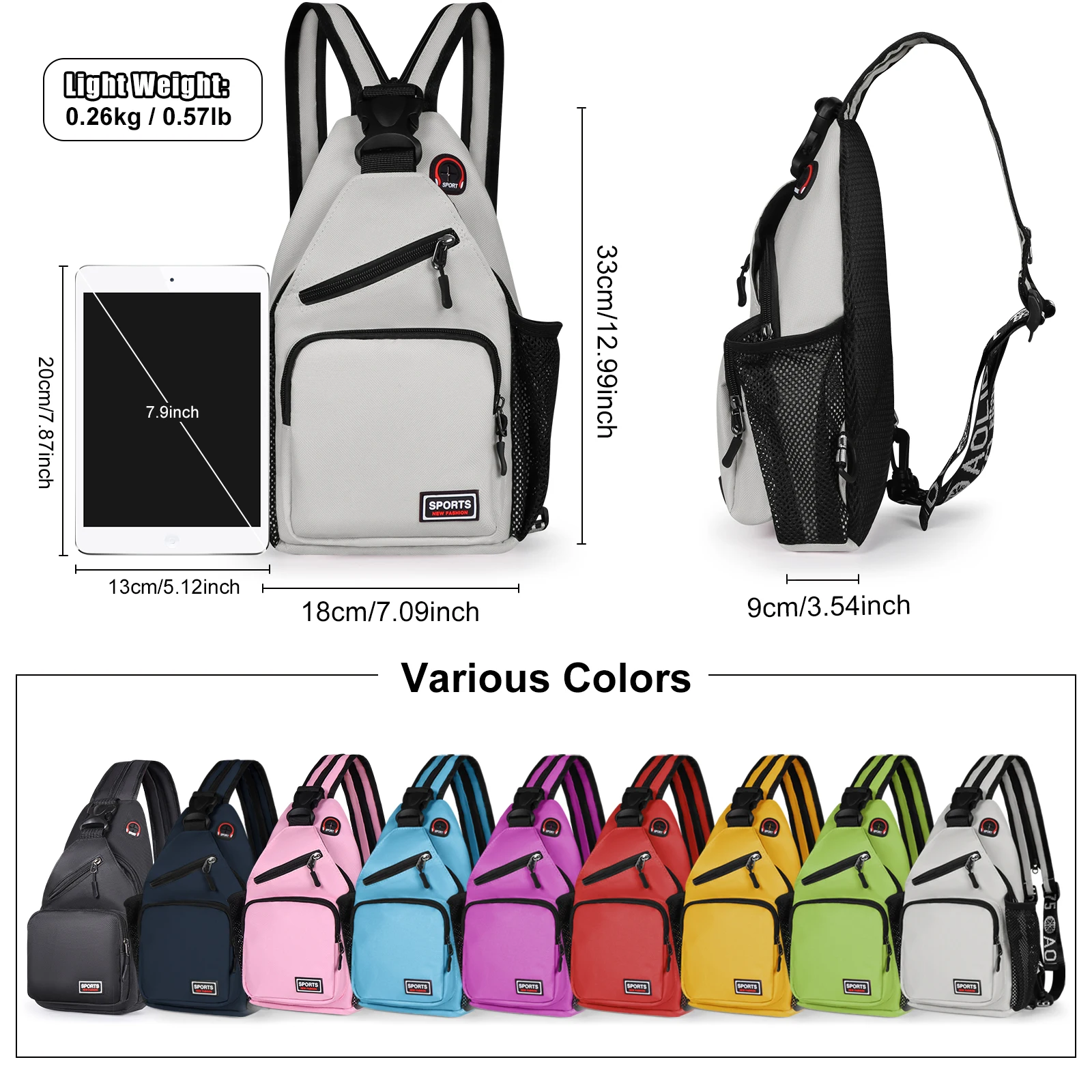 New Designers Chest Bags Crossbody Shoulder Backpack - Headphone Jack & Phone Pocket - For Ladies - Stylish & Practical - Perfec 2