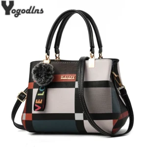 Elegant Designer Handbags Women Bags Messenger PU Leather Crossbody Bags Hairball tassen Girls Shoulder Bag Top-hand Tote Bag 1