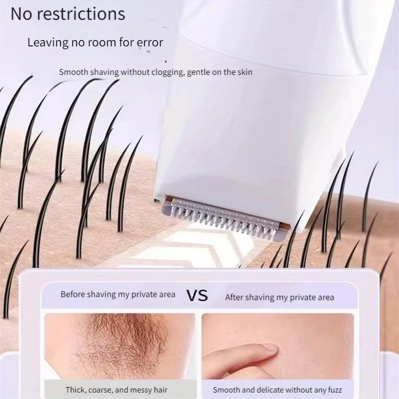 Women Electric Shaver Waterproof Painless Hair Trimmer for Bikini Body Legs Face Underarms Hair Removal Cordless 4