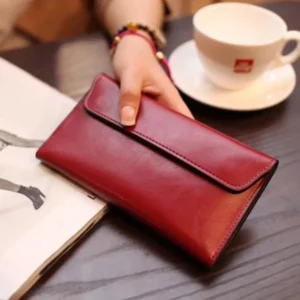 Slim Genuine Leather Women Long Wallet Large Capacity Female Coin Purse Portable Clutch Bag Cowhide Wallet for Women 1
