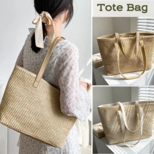 Summer Large Capacity Woven Casual Tote Bag Shopping Bag Straw Handbag Beach Straw Bag 1