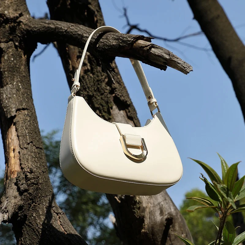 Elegant PU Crescent Shoulder Bags for Women 2025 Luxury Designer Crossbody Purse Underarm Ladies Handbags 6