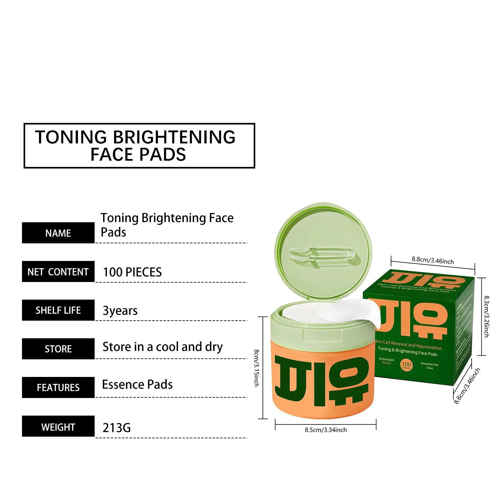 Centella Asiatica Moisturizing Cotton Pads - Gentle Skin-Toning Pads for Hydration, Moisturization & Firming Facial Skin 5