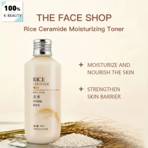 THE FACE SHOP Rice Ceramide Emulsion 150ml,Featherlight Milk Formula,Deeply Nourishing,Korean Skincare,K-Beauty,Korean Makeup 1