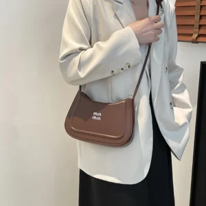 New high-end texture and versatile commuting crescent bag, popular in summer 2025, stylish single shoulder crossbody bag 1