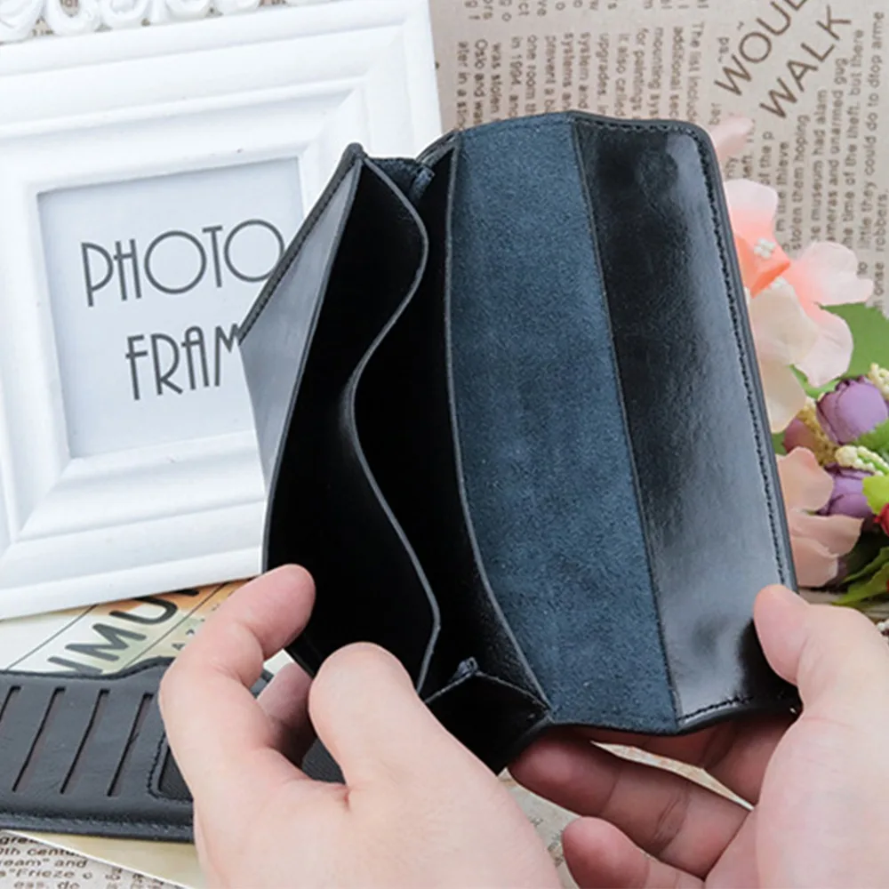 Slim Genuine Leather Women Long Wallet Large Capacity Female Coin Purse Portable Clutch Bag Cowhide Wallet for Women 4