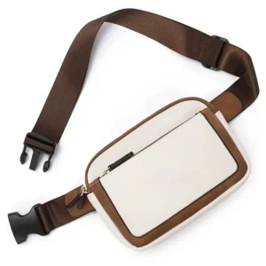 Women's Belt Bag Fashion Crossbody Bag Chest Bag Adjustable Shoulder Strap PU Leather Women's Messenger Handbag 1