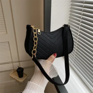 Mini Shoulder Bags for Women Fashion Felt Women's Bag Design Advanced Underarm Handbags Beautiful Purses Crescent SaddleBag 2025 1