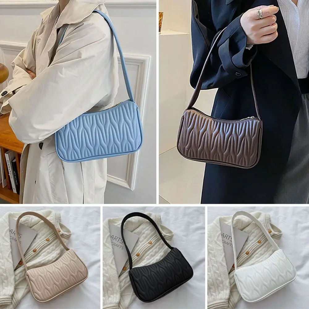 Women Casual PU Leather Handbag Shoulder Bags Messenger Bag Underarm Bag 3