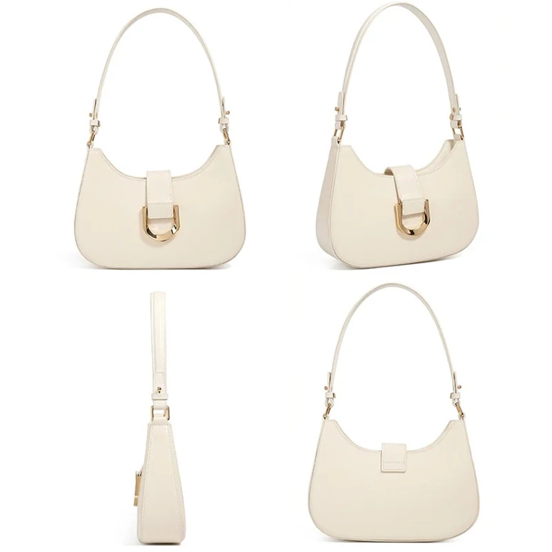 Elegant PU Crescent Shoulder Bags for Women 2025 Luxury Designer Crossbody Purse Underarm Ladies Handbags 4