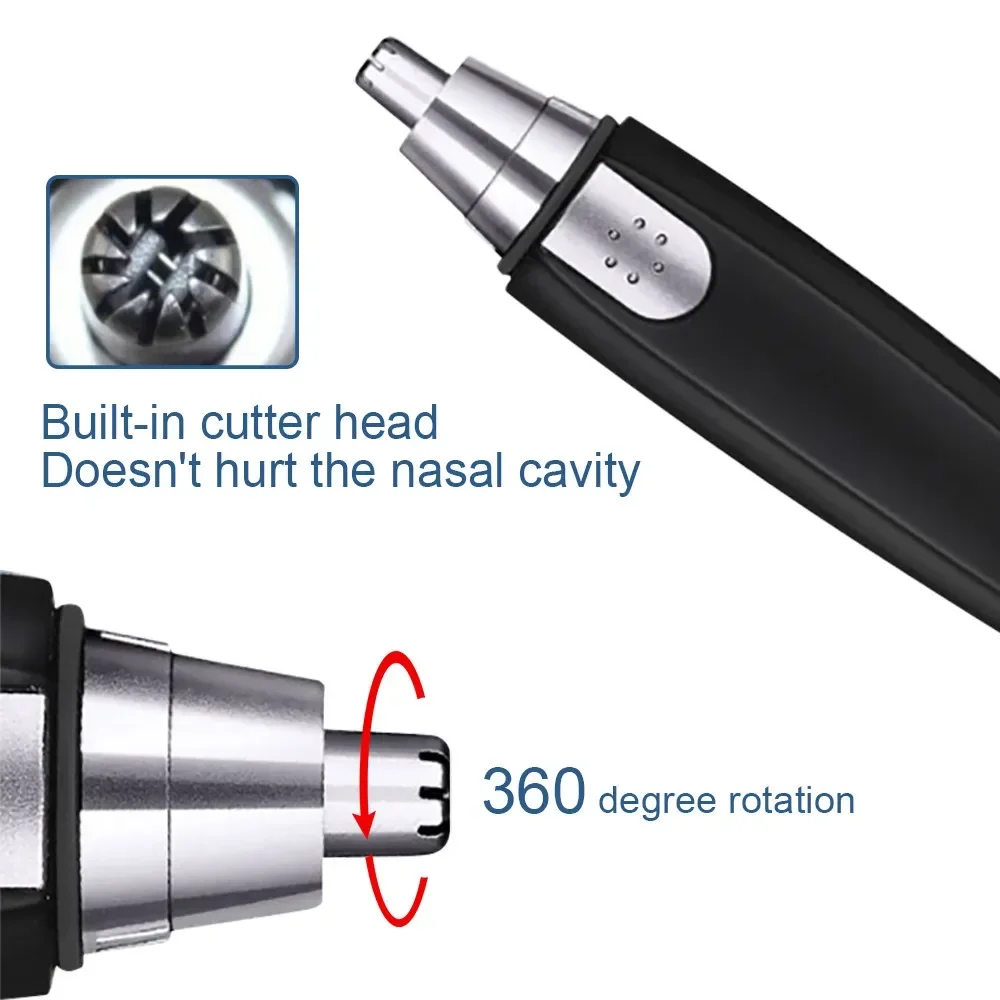 Electric Nose Hair Trimmer Implement Shaver Clipper Men Women Ear Neck Eyebrow Trimmer Shaver Man Clean Trimer Razor Remover Kit 4