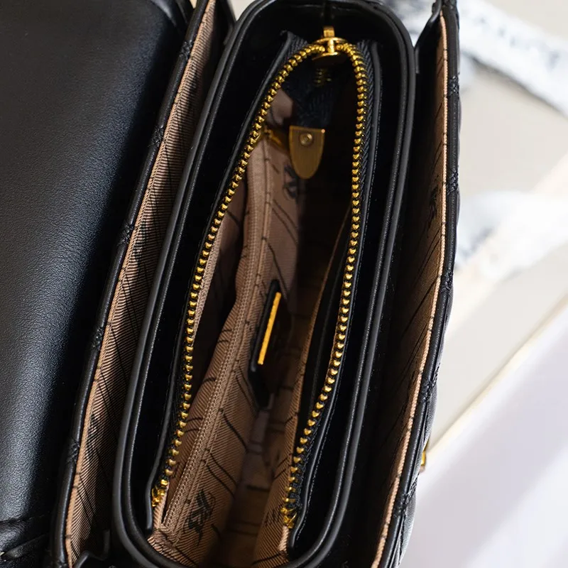 Women's handbag, genuine diamond grid handbag, women's 2023 new autumn/winter high-end designer crossbody shoulder bag 3