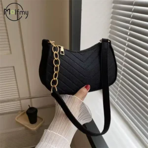 Mini Shoulder Bags for Women Fashion Felt Women's Bag Design Advanced Underarm Handbags Beautiful Purses Crescent SaddleBag 2024 1