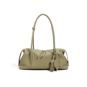 2026New Women's Casual Top Grain Leather Shoulder Bag Large Capacity Soft Pillow Handbag Underarm Tote for Daily Commute 1