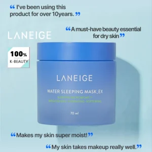 LANEIGE Water Sleeping Mask 70ml,Overnight Hydration,Deep Moisturizing,Luxury Makeup,Korean Skincare,K-Beauty,Korean Makeup 1
