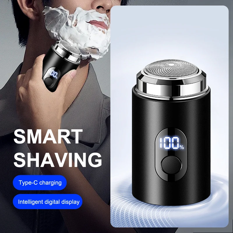 Men Electric Mini Shaver Rechargeable Type-c Charging Car Portable Led Digital Display Wet & Dry Shaver Men Women Home Razor. 3