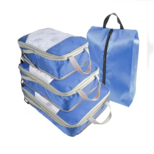 Travel Compression Packing Cubes Portable Luggage Organizer Storage Bags Shoes Bags With Mesh Lightweigh Foldable Handbag Pouch 1