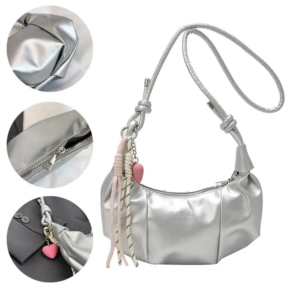Crescent Shoulder Bag Elegant PU Leather Handbag 2026 Women's Trendy Crossbody Purse Minimalist Chic Daily Evening Bag 5