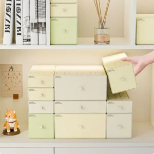 Colorful Desktop Stackable Organizer Drawer Office Accessories Storage Box Makeup Plastic Storage Container Bathroom Storage 1