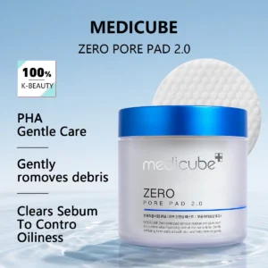 Medicube ZERO PORE PAD 2.0,Pre-Soaked Dual-Texture Cotton Pads,Hydrating&Soothing Formula,Korean Skincare,K-Beauty,Korean Makeup 1