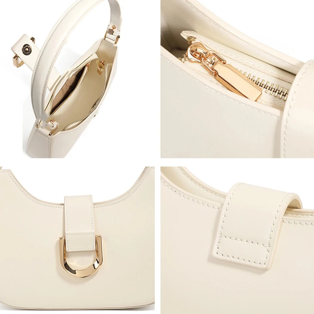 Elegant PU Crescent Shoulder Bags for Women 2025 Luxury Designer Crossbody Purse Underarm Ladies Handbags 3