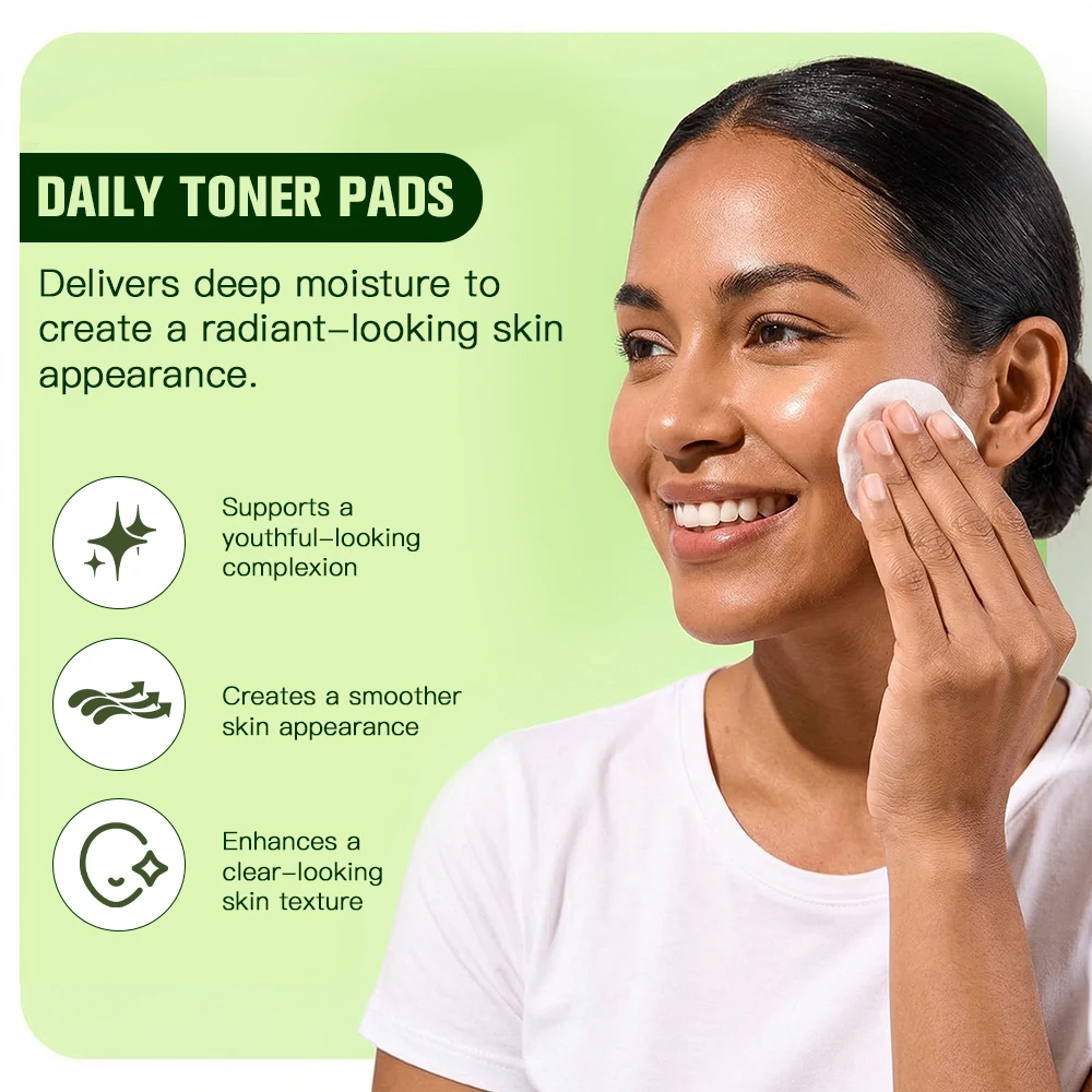 Toning & Brightening Face Pads Deep Moisturizing Tighten Enhance Radiance Soothing Sensitive Skin Circular Skincare Cotton Pad 2