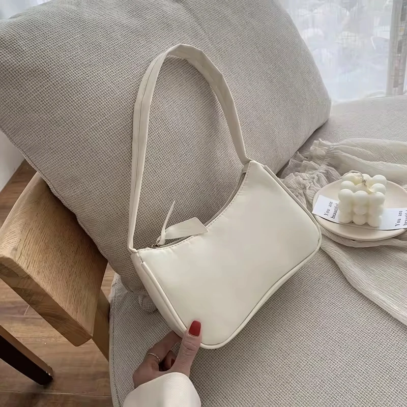 Handle Bag Women Retro Handbag PU Leather Shoulder Totes Underarm Vintage Top Handle Bag Female Small Subaxillary Bags Clutch 4