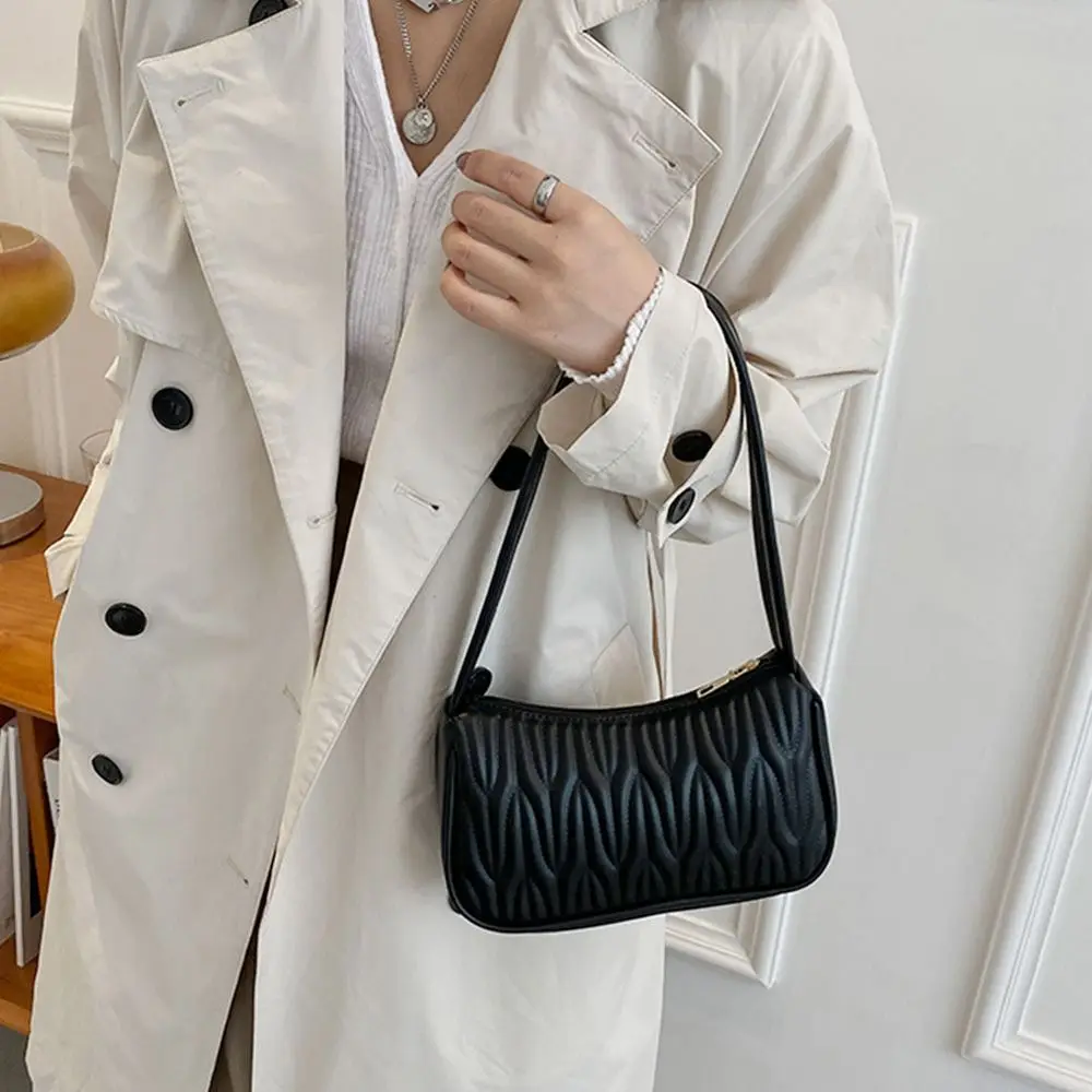 Women Casual PU Leather Handbag Shoulder Bags Messenger Bag Underarm Bag 2