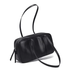 Women's Cow Genuine Leather Shoulder Bags Ladies Fashion Designer Luxury Handbags Female Retro Commute Boston Cowhide Handbag 1