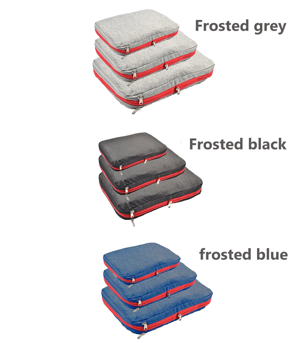 Nylon Double Layer Portable Compression Packing Cubes For Large Travel Suitcase Organizer ,Waterproof ,For Travelling 6