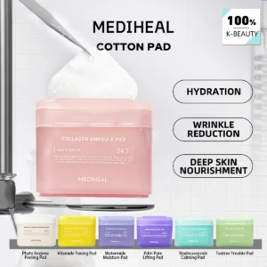 MEDIHEAL Pad,Ready-to-Use Pad,Daily Skincare Pads,Long-Lasting Moisture,Intense Hydration,Korean Skincare,K-Beauty,Korean Makeup 1