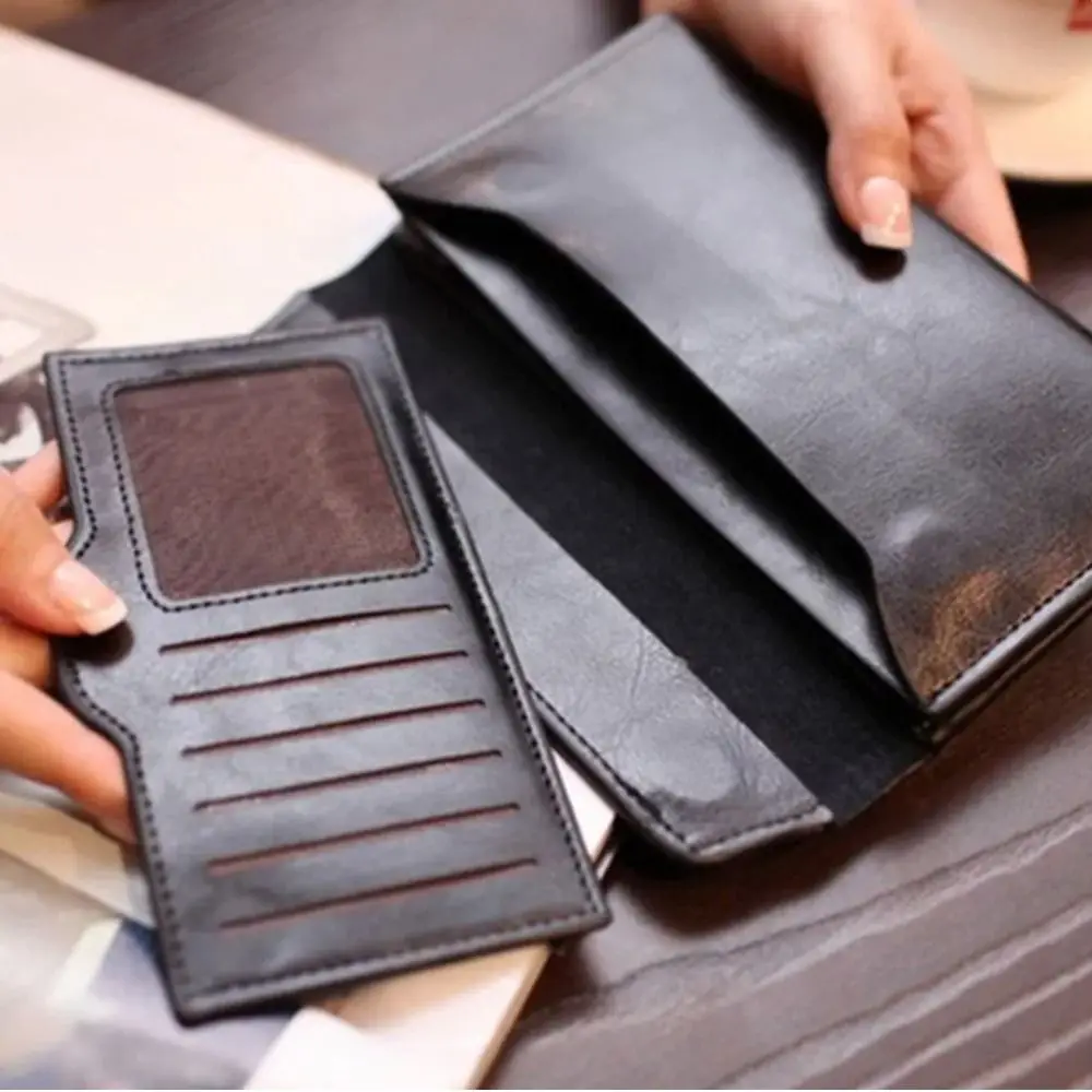 Slim Genuine Leather Women Long Wallet Large Capacity Female Coin Purse Portable Clutch Bag Cowhide Wallet for Women 3