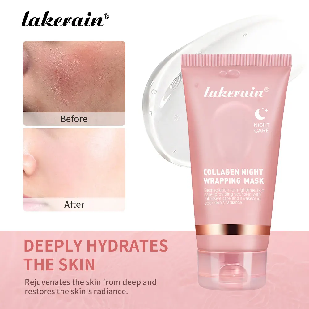 Collagen Overnight Wrapping Peel Off Facial Mask Moisturizing Reduce Fines Lines Dryness Hydration Brightening Korean Skin Care 3