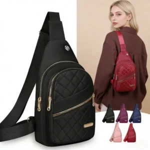 Water Resistant Anti Theft Nylon Chest Bag Unisex Commute Travel Lightweight Large Capacity Quick Access Crossbody Sling 1