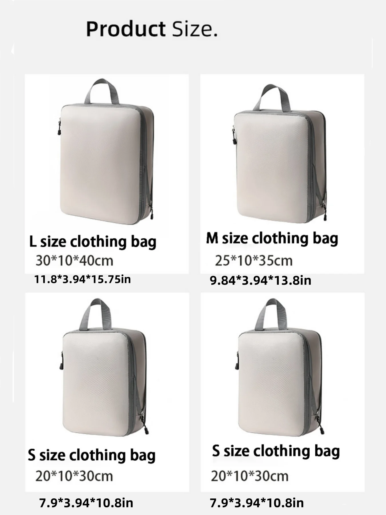 Compressed Packing Cubes Set 4pcs Travel Clothing Organiser Bag Waterproof Compressible Suitcase Clothes Organizer Packing Bag 3